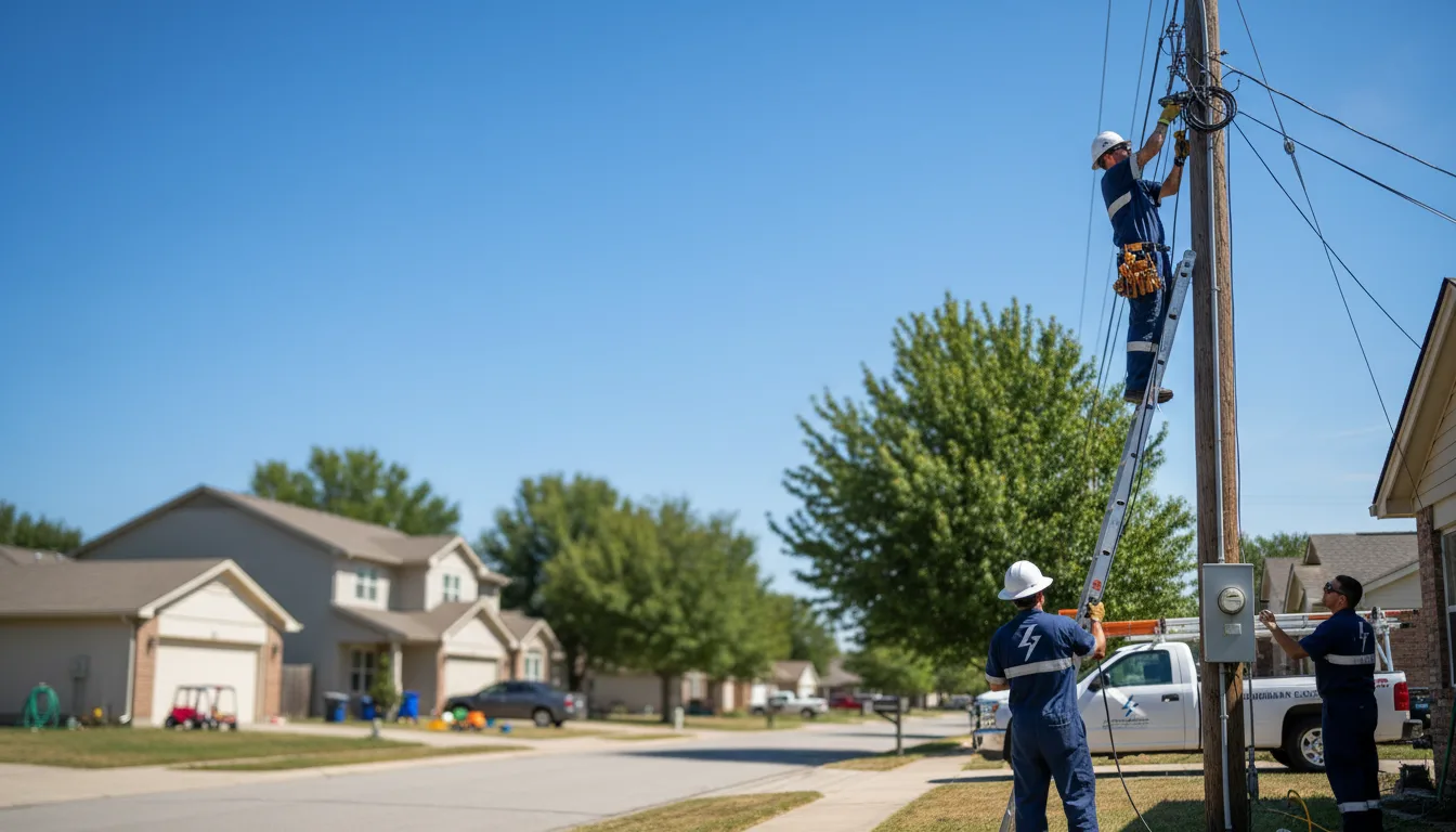 Residential electrician providing installation services in Morris, OK